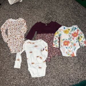 4 long sleeve onesies